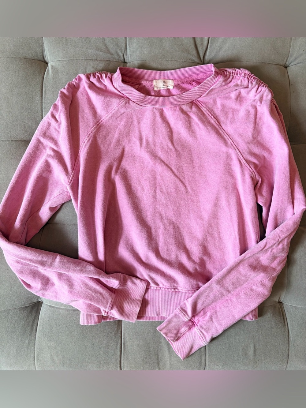 Anthropologie T.La Pink Pullover Sweatshirt